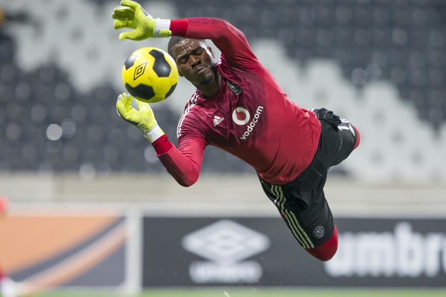 Senzo Meyiwa of Pirates during the Absa Premiership match between Black Aces and Orlando Pirates at Mbombela Stadium on October 21, 2014 in Nelspruit, South Africa. (Photo by Dirk Kotze/Gallo Images)