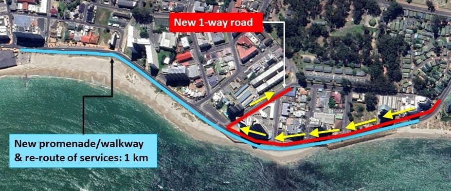 The municipality's plan to permanently convert a section of Beach Road in Strand into a one-way - as depicted above - was given the boot.