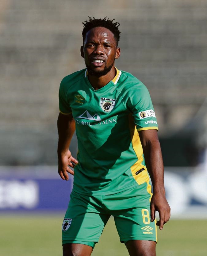 Baroka FC midfielder Mduduzi Mdantsane is confident they will recover after allowing Cape Town City to snatch a late goal. 
Photo: Backpagepix