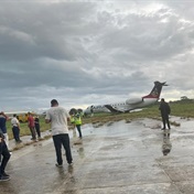 Airlink plane skids off wet runway while landing in Mozambique, no reported injuries