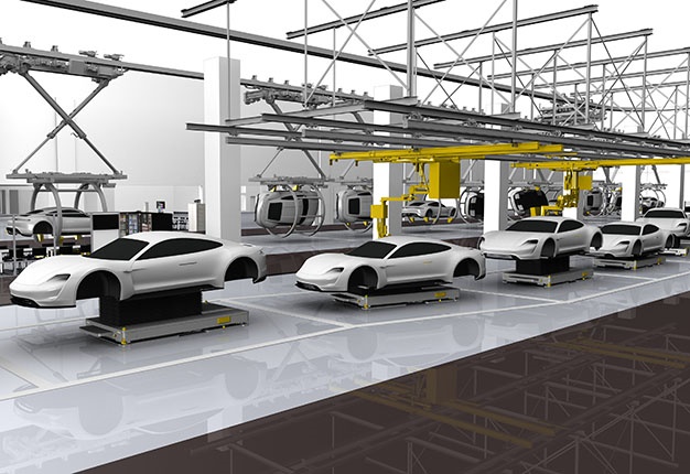 Porsche production line