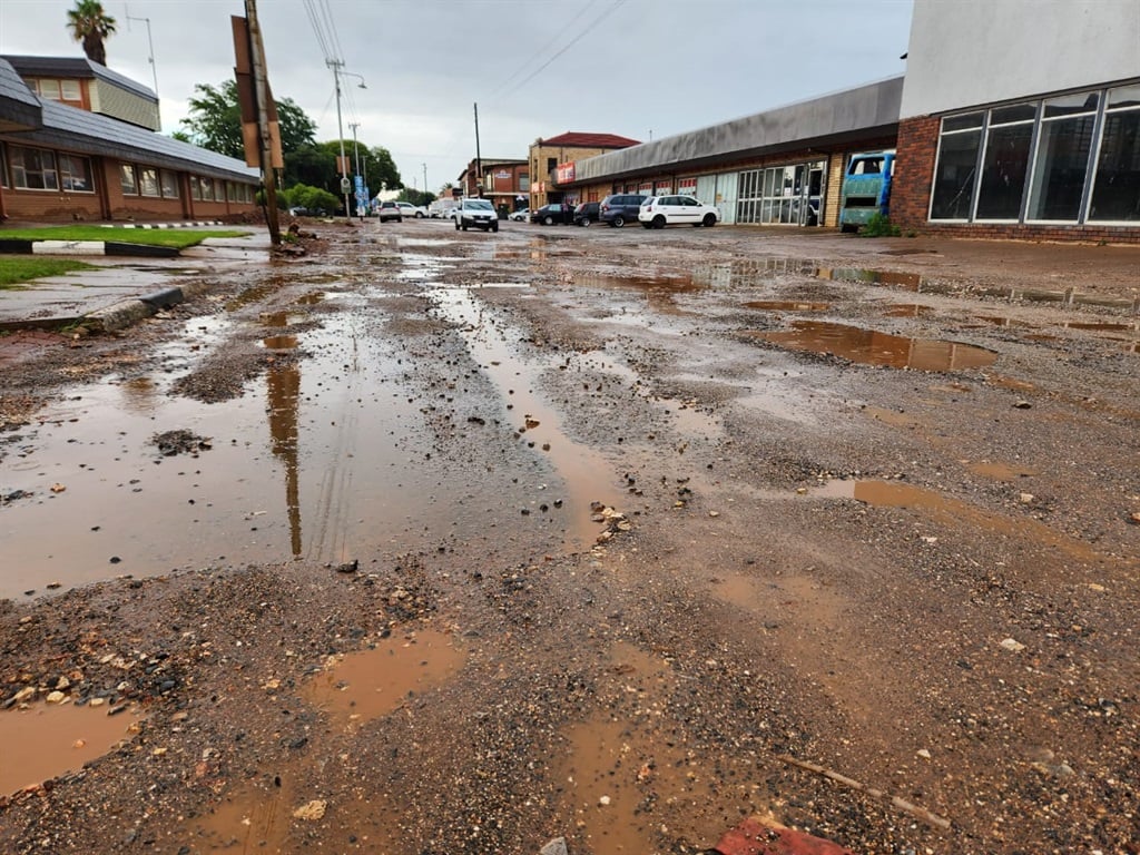 Most of the roads in Lichtenburg have washed away.