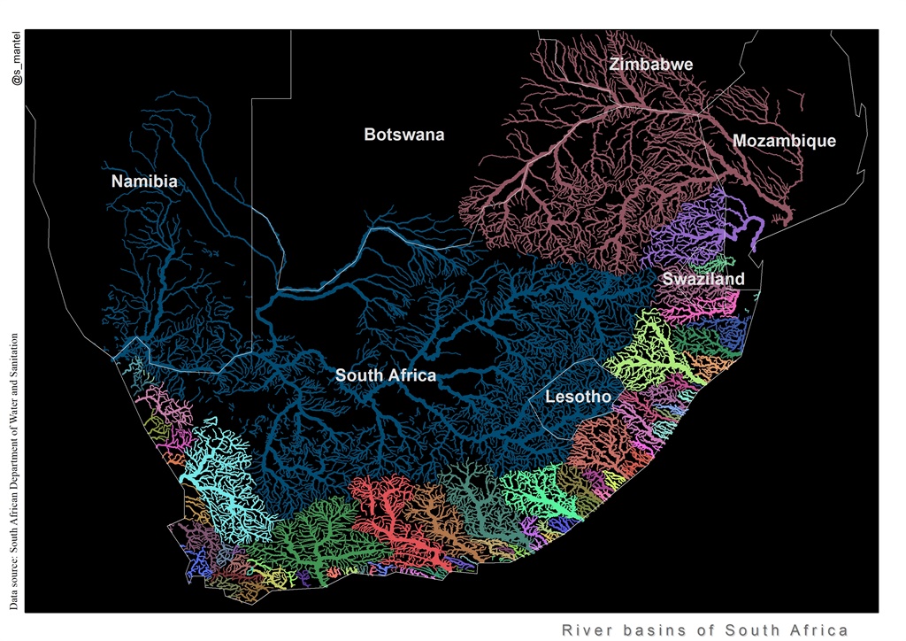 This map of South Africa's rivers is captivating - and now its creator ...