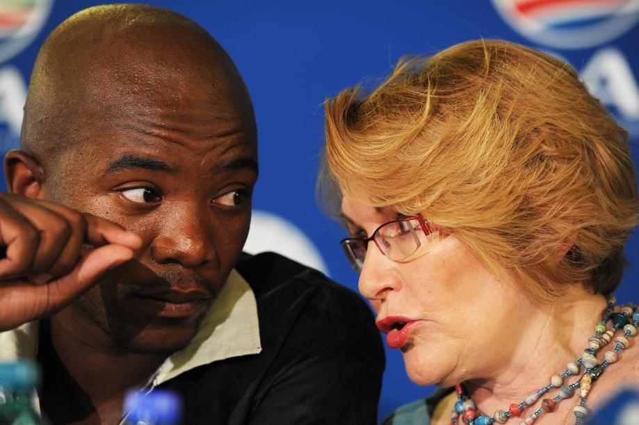 DA leader Mmusi Maimane and newly elected federal council chair Helen Zille. Picture: Llewelyn Prince