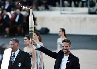 Olympic torch sets sail for France