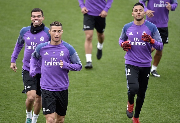 Pepe, Cristiano Ronaldo, and Keylor Navas