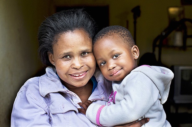 Olga with her daughter, Lungile, who received the 45-minute surgery through Operation Smile to correct her cleft lip. 