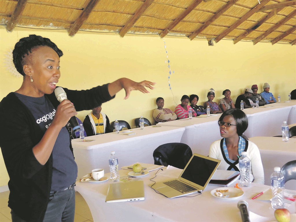 Dr Pemella Zulu teaches young and old about the internet, media and the digital revolution.    Photo by Sammy Moretsi