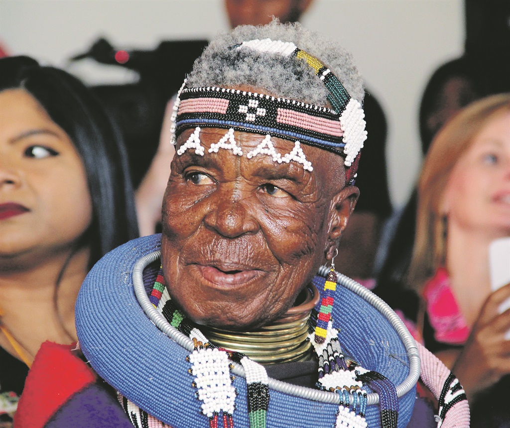 Ndebele artist Dr Esther Mahlangu encouraged the youth to love their culture.              Photo by Collen Mashaba