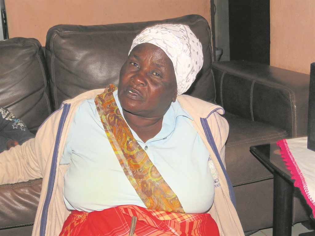 Rosette Mabaso grieves for her son.             Photo by Ntebatse Masipa