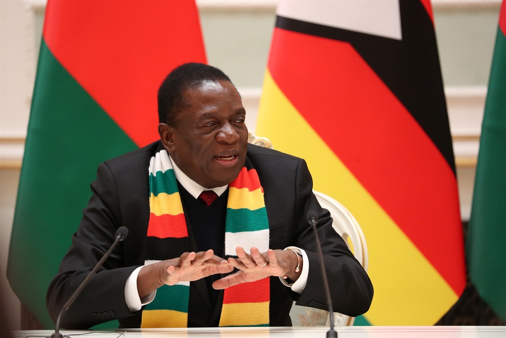 Zimbabwe’s President Emmerson Mnangagwa. Picture: Natalia Fedosenko/Reuters
