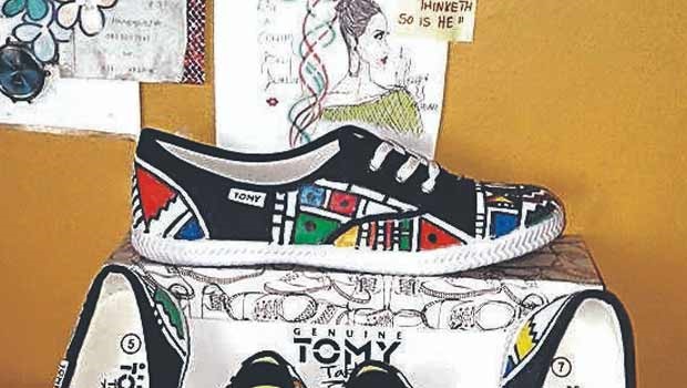 With vibrant, hand-painted traditional designs, these takkies belong on your feet