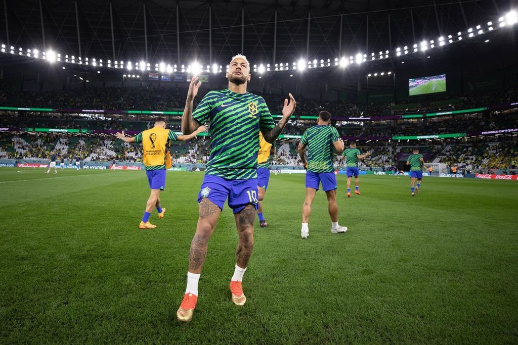 Brazil in their World Cup warm-up jerseys