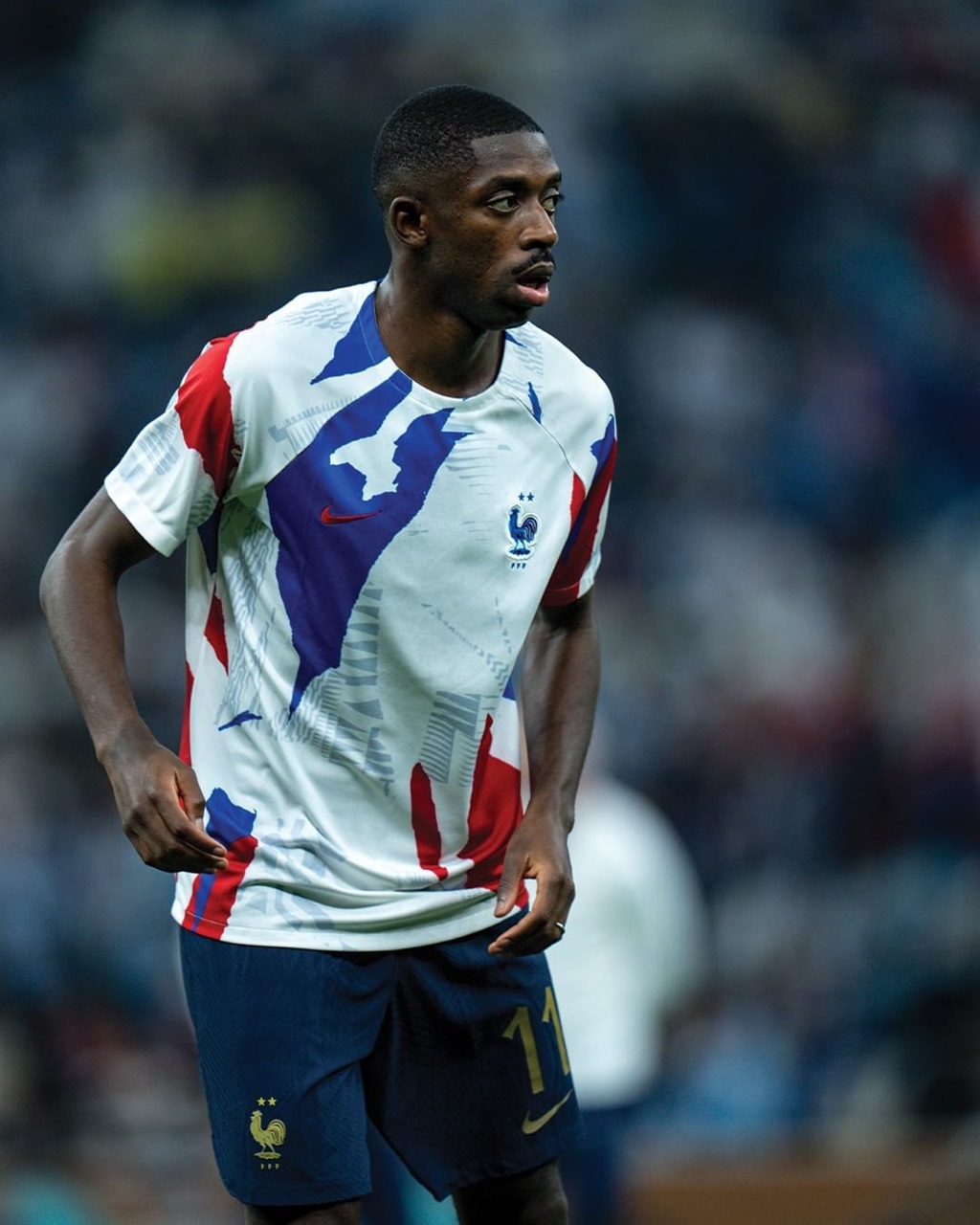 France in their World Cup warm-up jerseys