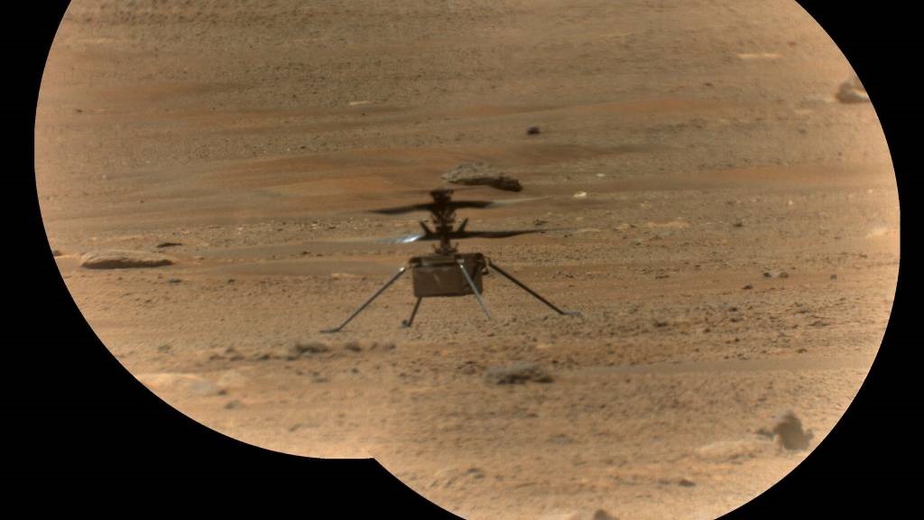 This NASA photo shows NASA's Ingenuity Mars Helico