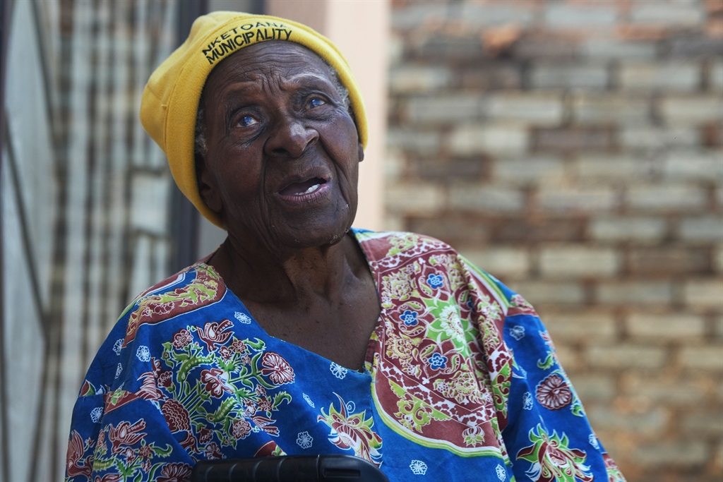 Gloria Radebe chats with City Press on a stoep outside Tutu’s childhood home in Matlaba Street in Munsieville. Photo: Rosetta Msimango