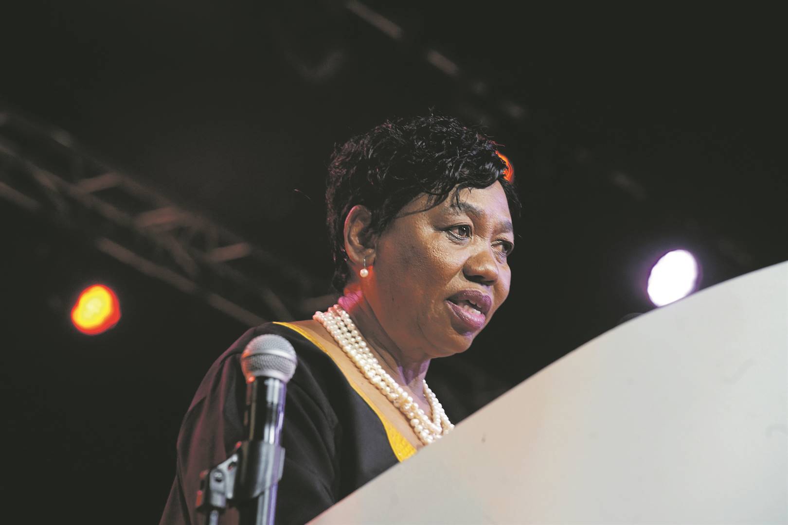 Minister Angie Motshekga and her loyal bureaucrats have been patting themselves on the back and performing a celebratory ritual in an attempt to convince us that everything is improving in the public education system. Photo: Rosetta msimango