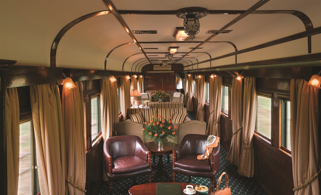 luxury lounge car on a train