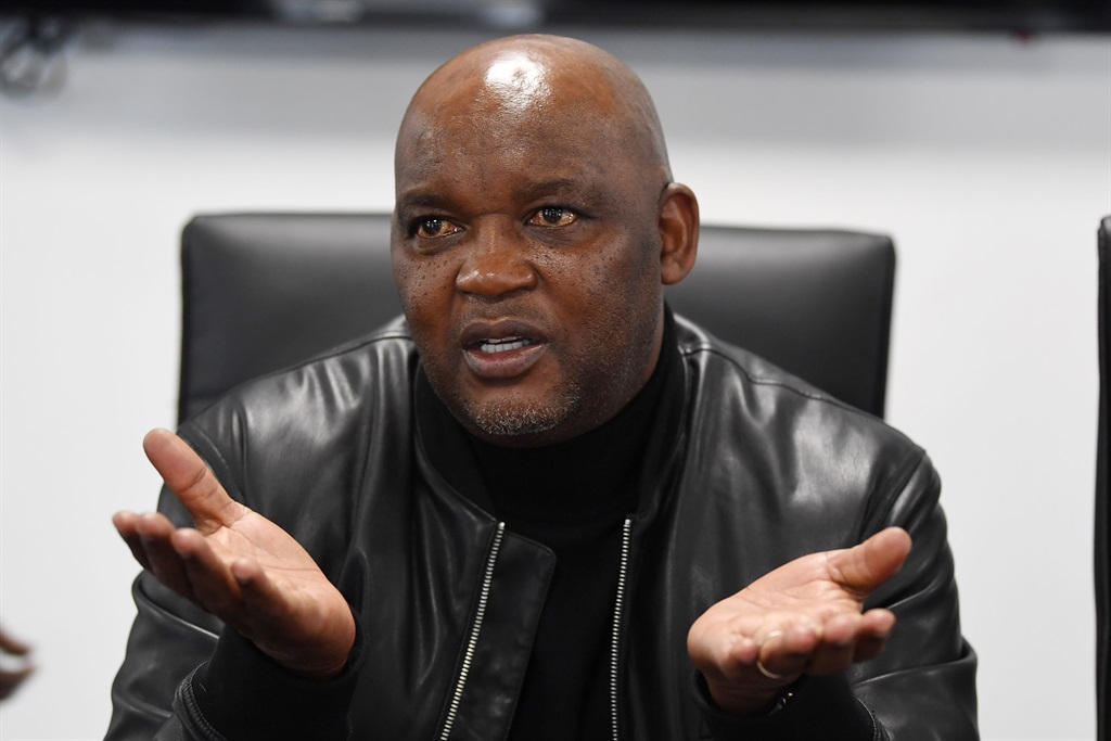 JOHANNESBURG, SOUTH AFRICA - JUNE 03: Pitso Mosimane during a media conference at BMW Midrand on June 03, 2022 in Johannesburg, South Africa. (Photo by Lefty Shivambu/Gallo Images)