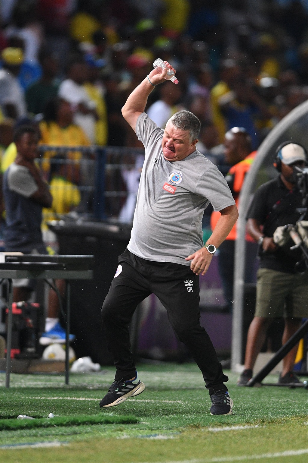 PRETORIA, SOUTH AFRICA - MARCH 12 ; SuperSport United coach Gavin Hunt during the DStv Premiership match between Mamelodi Sundowns and SuperSport United at Loftus Versfeld Stadium on March 12, 2024 in Pretoria, South Africa. (Photo by Lefty Shivambu/Gallo Images)