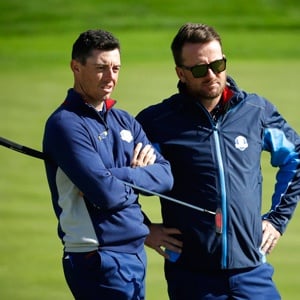 Graeme McDowell and Rory McIlroy (AP)