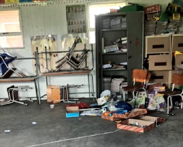 A classroom was ransacked by intruders at MC Weiler Primary School in Alexandra.