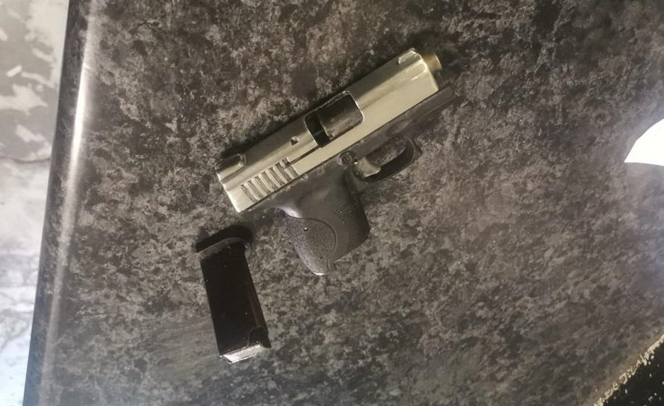 Firearm found on a suspect in Tafelsig, Cape Town.