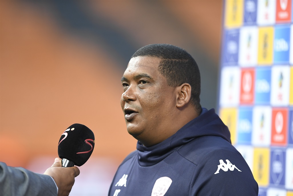 JOHANNESBURG, SOUTH AFRICA - JANUARY 07: Sekhukhune United  coach Brendon Truter during the DStv Premiership match between Kaizer Chiefs and Sekhukhune United at FNB Stadium on January 07, 2023 in Johannesburg, South Africa. (Photo by Lefty Shivambu/Gallo Images)