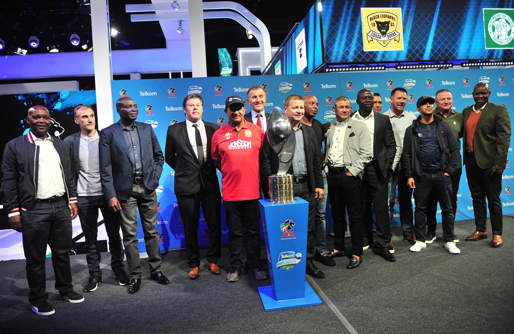 PSL club coaches at the Telkom Knockout draw 