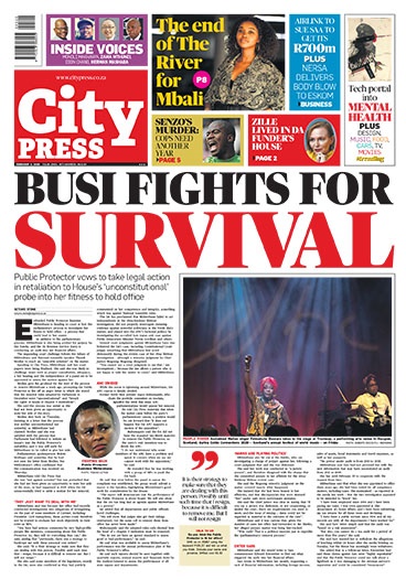 City Press front page: February 2 2020