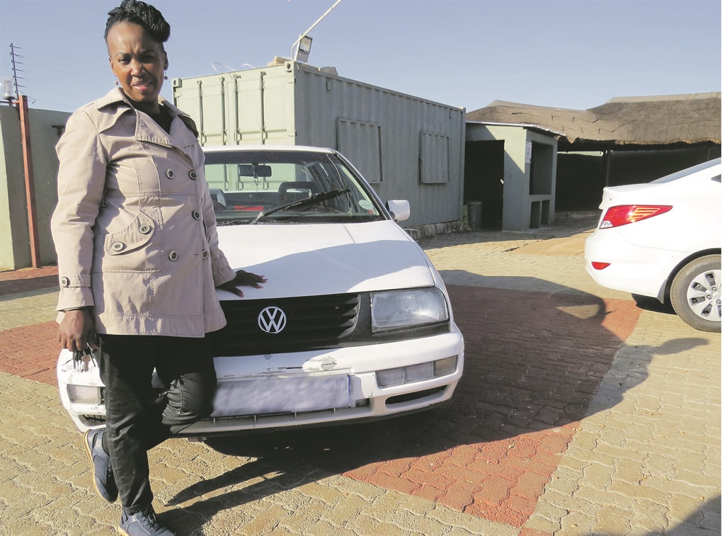 Dr Pemella Zulu from Elandspoort drives her car for the Lord.Photo by Sammy Moretsi