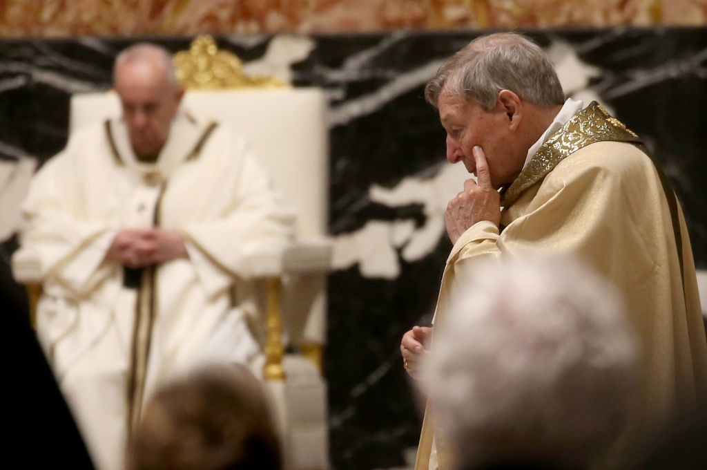 Cardinal George Pell during the Easter Vigil celeb