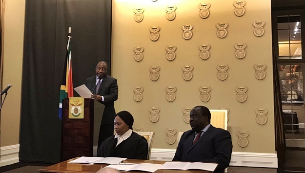 Cyril Ramaphosa announces Tito Mboweni as finance minister. (Lameez Omarjee, Fin24)