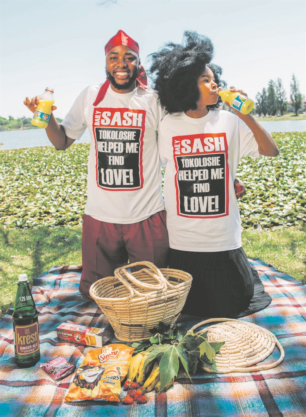 HAPPY HEARTS CLUB The T-shirts depict the Daily Sun’s iconic tokoloshe as a force for good 