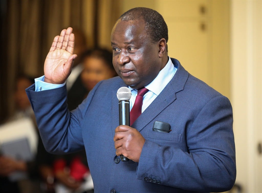 Finance Minister Tito Mboweni is sworn in, in Cape Town on Tuesday (October 9 2018). Picture: Sumaya Hisham/Reuters
