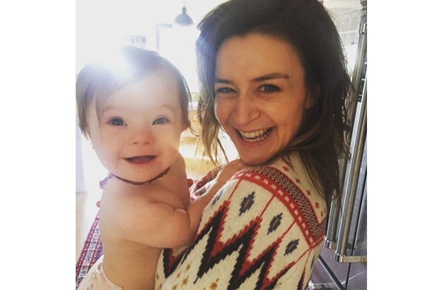 Caterina Scorsone with her daughter, Paloma.