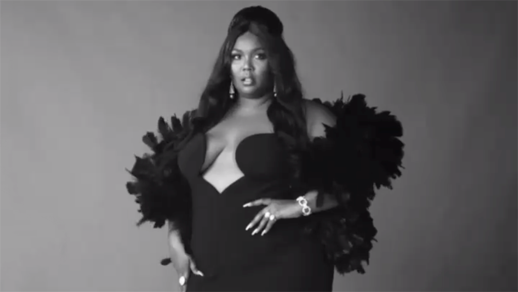 Lizzo on the cover of British Vogue. Screenshot from Edward Enniful