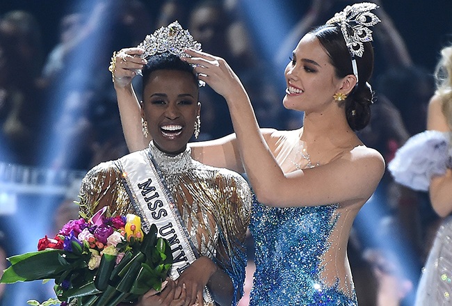 Miss South Africa, Zozibini Tunzi is crowned Miss Universe at the 2019 Miss Universe competition.
