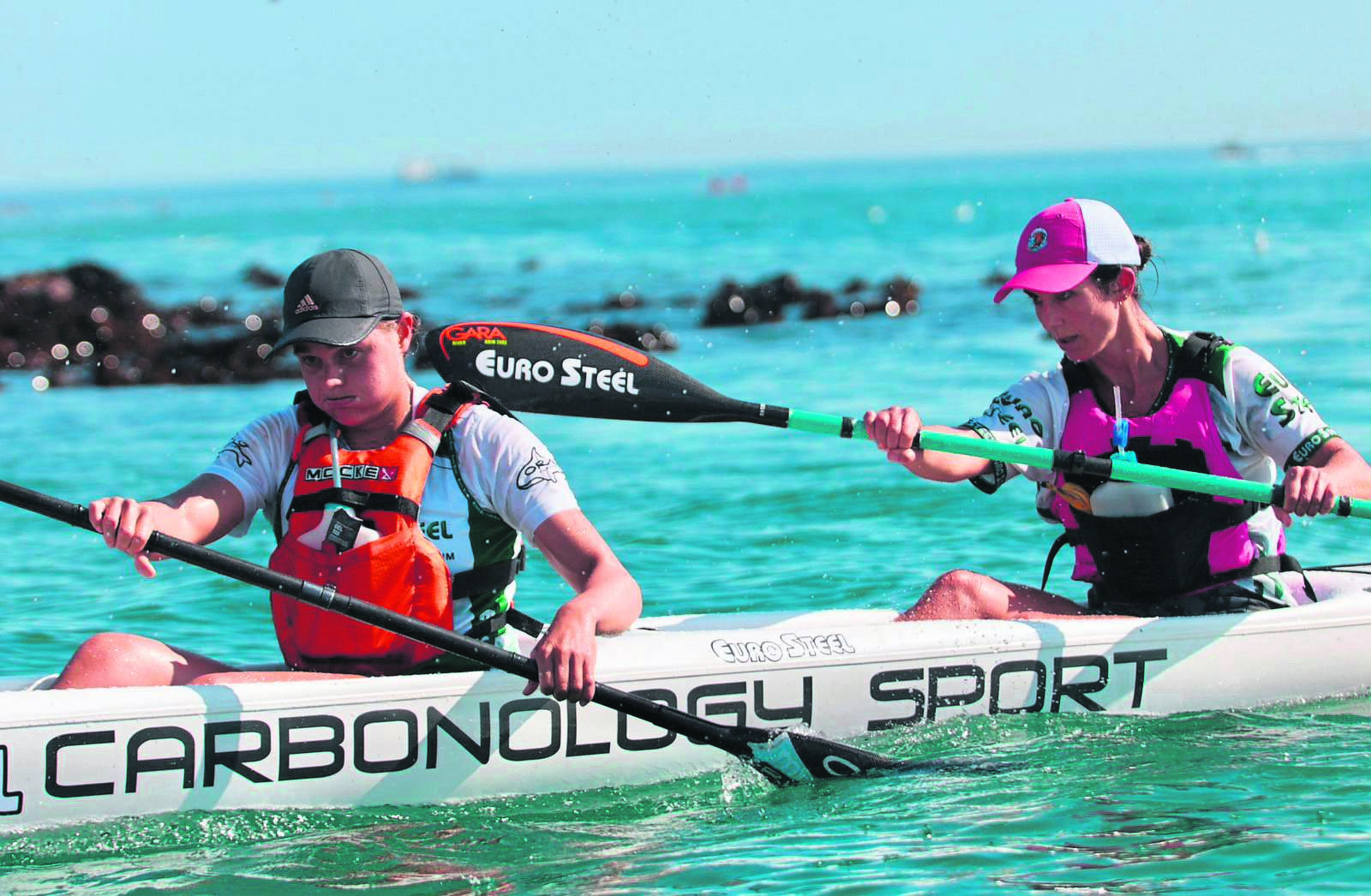 Kira Bester (left) and Pippa McGregor were too strong for their rivals as they won the 2024 Prescient Freedom Paddle.Photo: Graham Daniel / Gameplan Media