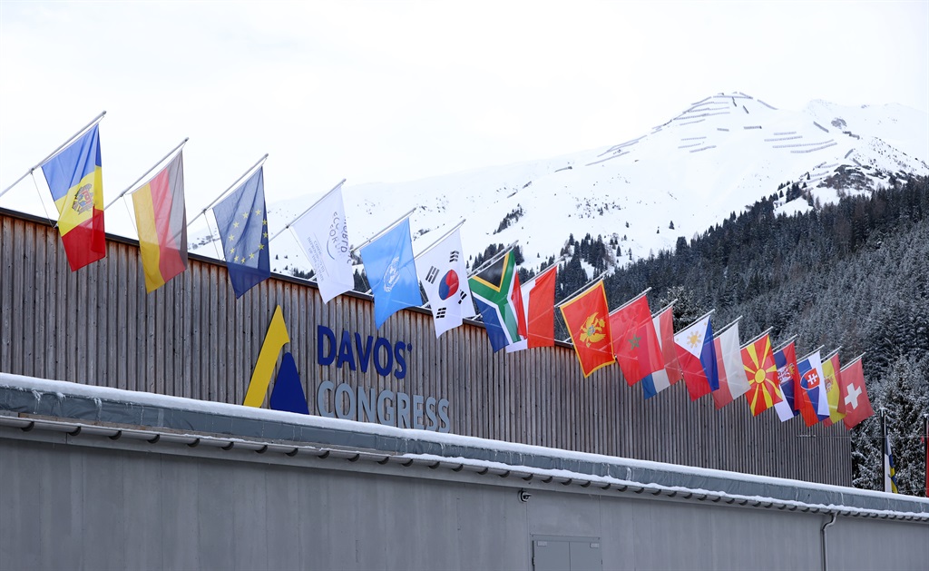 A view of country flags as 53rd World Economic Forum (WEF), also known as Davos Summit starts in Davos, Switzerland on January 16, 2023. More than 2,700 leaders from 130 countries will attend this year's summit that will last until January 20. (Photo by Dursun Aydemir/Anadolu Agency via Getty Images)