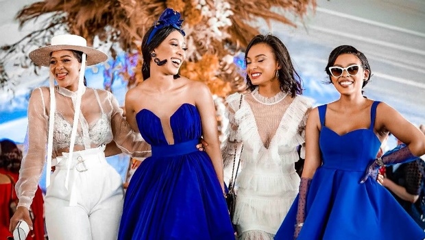 Kefilwe Mabote, Sarah Langa, and friends attend the inaugural Standard Bank Polo in the Park at Steyn City. Photographed by Lakhe 91 Photography