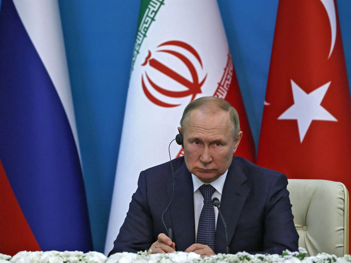 Russian President Vladimir Putin on a July 2022 visit to Iran.