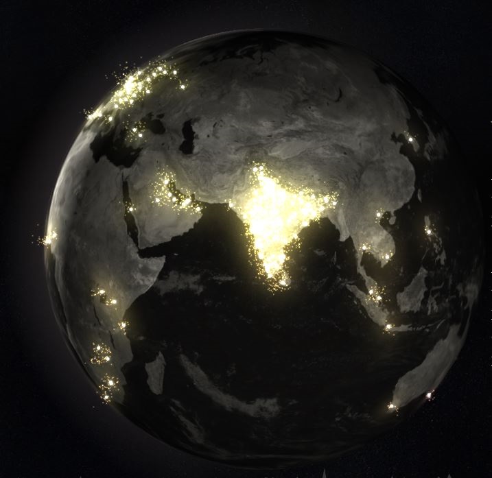 An image shows Google Trends' "Me Too Rising" map glowing brightly in India.