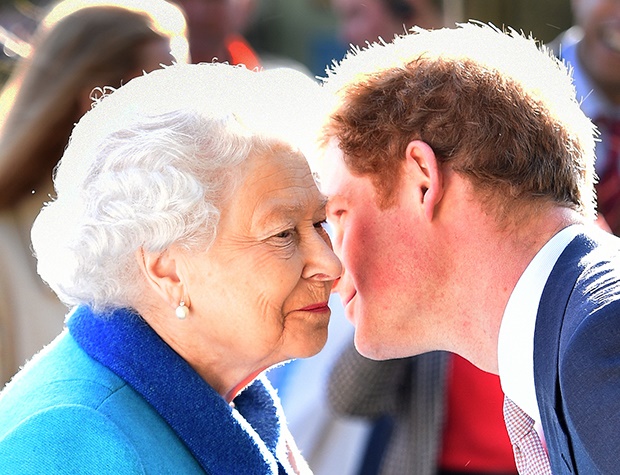 Queen Elizabeth II and Prince Harry. (Photo: Julian Simmonds - WPA Pool / Getty Images)