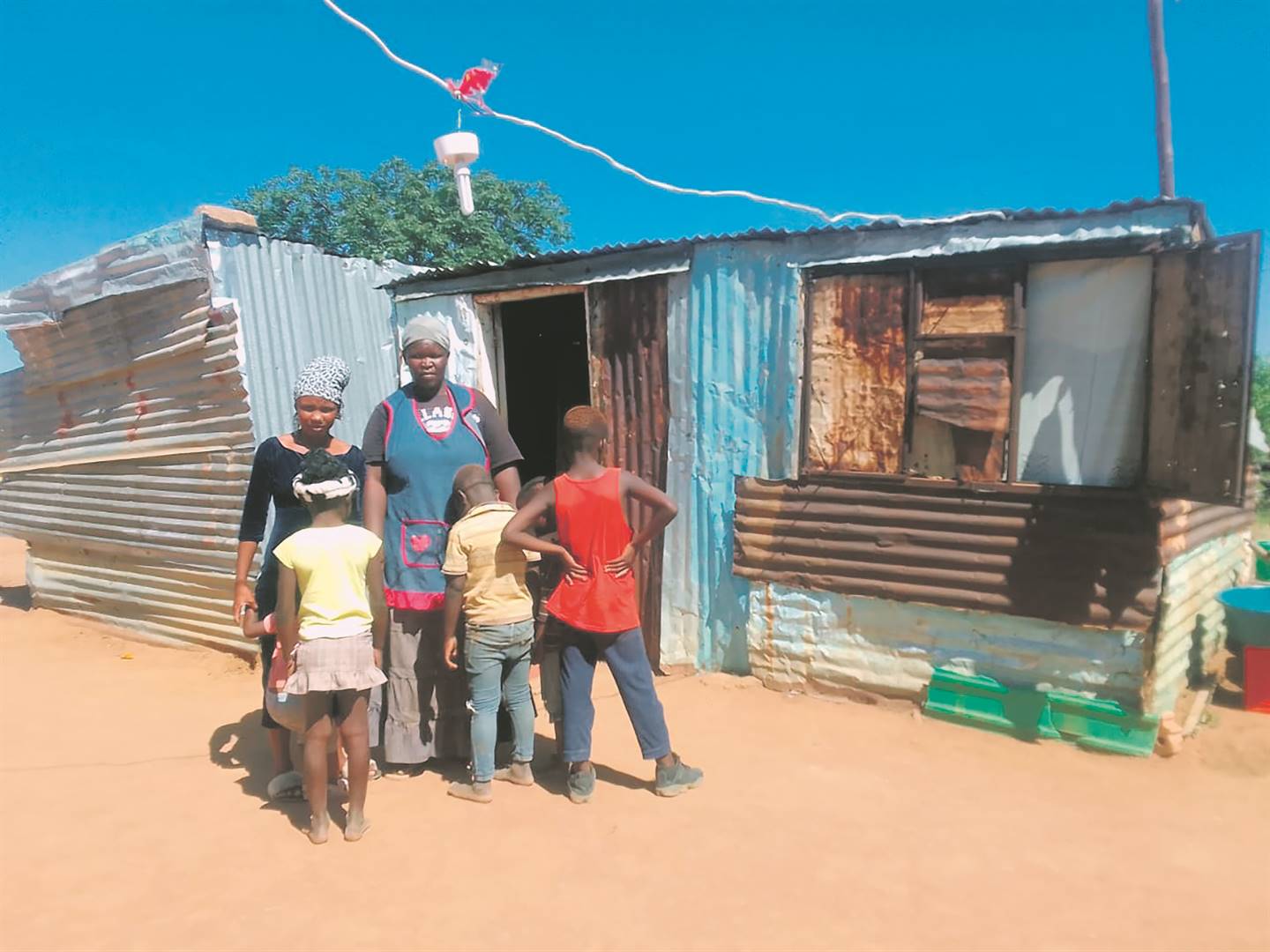 Tlhoriso Ndlovu (21) and her sister Millicent Ndlovu are appealing for any help as their family lives in a dilapidated shack in Mmakaunyane, North West.          Photo by Raymond Morare