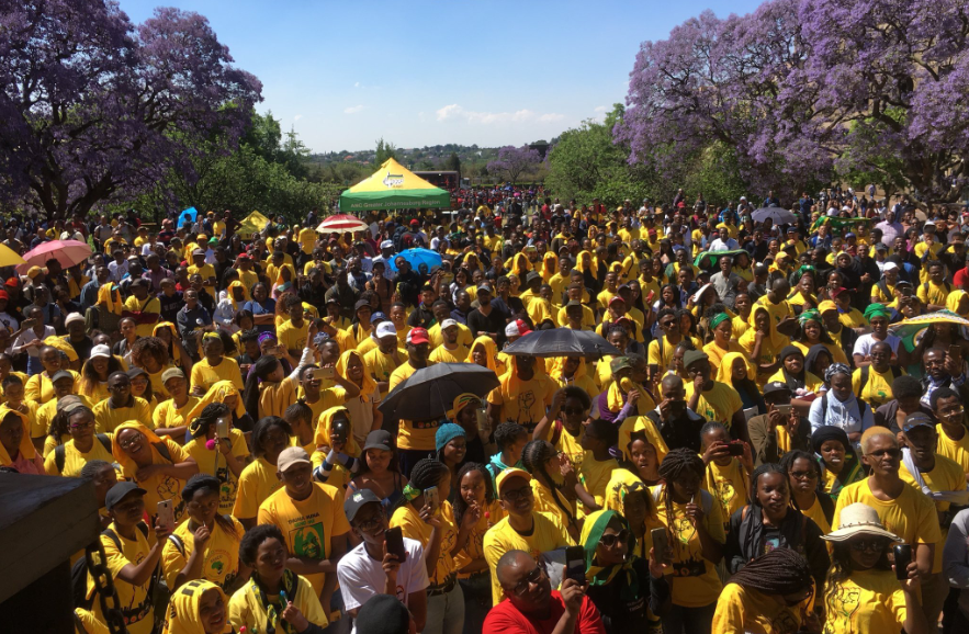 Supporters of the Progressive Youth Alliance at Wits University. Picture: Twitter