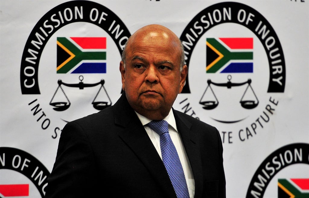 Minister of Public Enterprises Pravin Gordhan giving his testimony at the Commission of Inquiry into State Capture on Monday. Picture: Tebogo Letsie/City Press