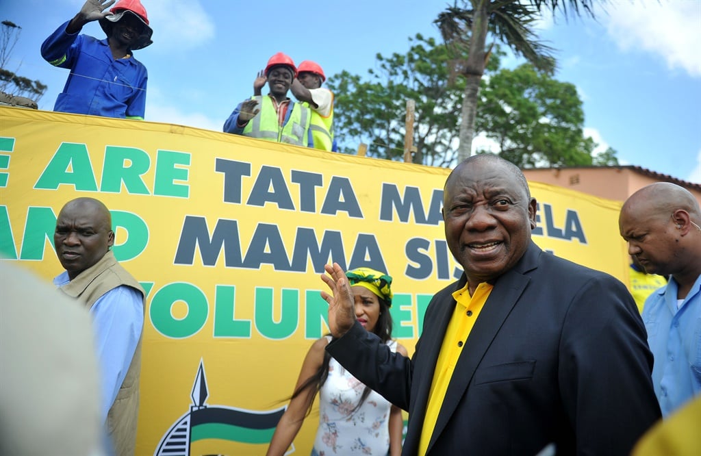 EAST LONDON, SOUTH AFRICA ? NOVEMBER 11: President Cyril Ramaphosa interacts with residents during ANC?s Thuma Mina campaign on November 11, 2018 in East London, South Africa. Ramaphosa said government is not satisfied with the living conditions of some communities in the Eastern Cape. (Photo by Gallo Images / Netwerk24 / Lulama Zenzile)