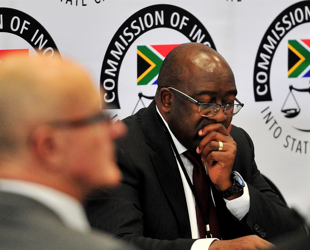 Then minister of finance Nhlanhla Nene during a lunch break on October 2 2018 at the Commission of Inquiry into State Capture where he was testifying. Picture: Tebogo Letsie/City Press 
