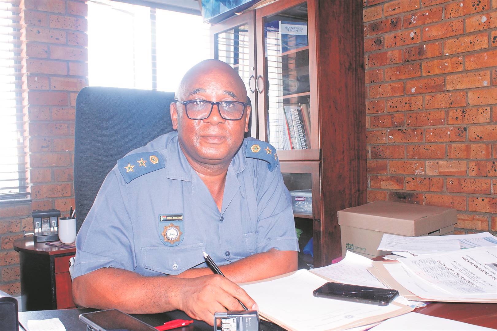 New Harare Police Station Commander Col Thembelani Mahlatshana wants professionalism among members. PHOTO: MZWANELE MKALIPI